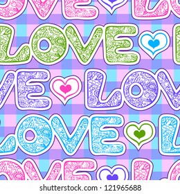 Valentine's Hearts Fun seamless Background