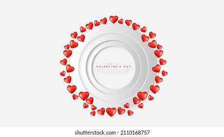 Valentines hearts with gift box.Vector symbols of love in shape of heart for Happy Valentine's Day. vector