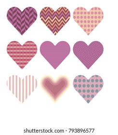 Set Heart Pink Color Trend Substrates Stock Vector (Royalty Free ...