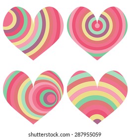 Valentines  of the hearts. Heart vector background.
