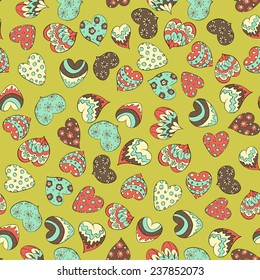 valentines hearts seamless  pattern