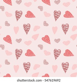 Valentine's hearts seamless pattern 
