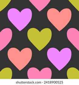 Valentines hearts seamless pattern. Valentine's day. Background for gift boxes, wrapping paper, wallpapers, textiles, papers, fabrics. Vector illustration