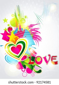 valentines hearts shapes background with text - love. Vector illustration of Valentine card