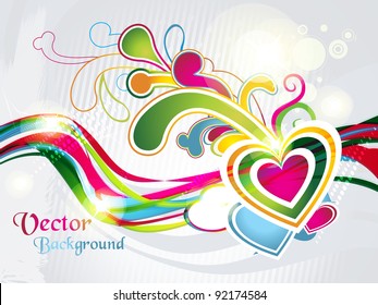 valentines hearts shapes background with text - love. Vector illustration of Valentine card