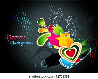 valentines hearts shapes background with text - love. Vector illustration of Valentine card