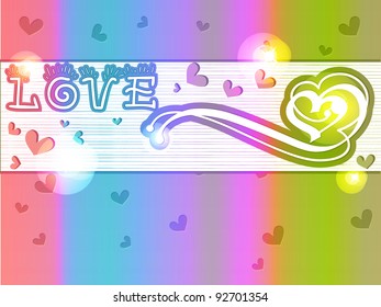 valentines hearts shapes background with text - love. Vector illustration of Valentine card