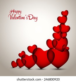 Valentines Hearts vector card greetings - design template