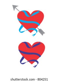 Valentine's hearts in vector format.