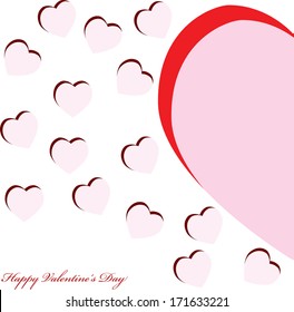 Valentines hearts. Vector illustration. 