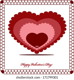 Valentines hearts. Vector illustration. 