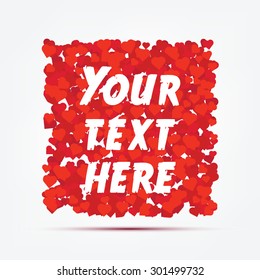 Valentines hearts. Vector Illustration