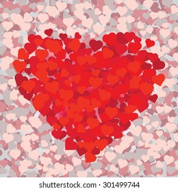 Valentines hearts. Vector Illustration