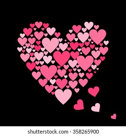 Valentines  hearts. Vector illustration.