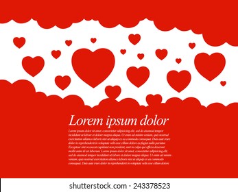 Valentines hearts. Vector illustration concept