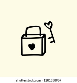 Valentine's Icon Illustrated Vector Graphic Download Template
