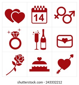 valentines icon set