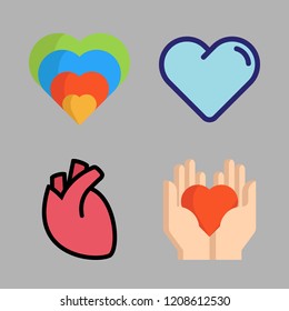 valentines icon set. vector set about heart icons set.