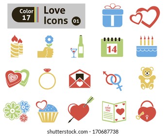 Valentine's  icon. Vector set for you design
