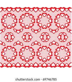 Valentine's lace red