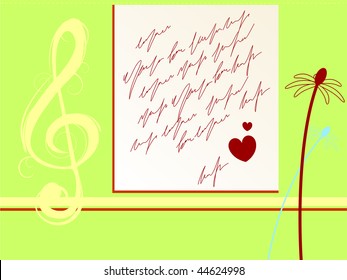 valentines letter - vector