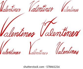 Valentines lettering
