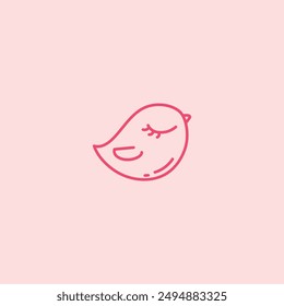 Valentines Love Bird flat vector design