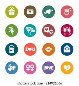 Valentines and Love Color Icons