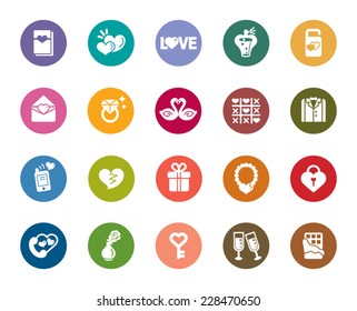 Valentines and Love Color Icons