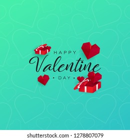 Valentine's love and gift illustration