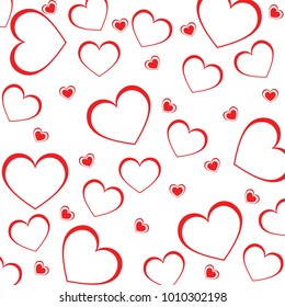 Valentines Love heart. Decorative heart background with lot of valentines hearts. Vector template design
