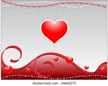A valentines love heart vector