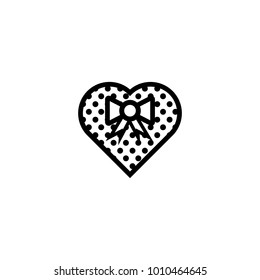 Valentines love icon vector. heart icon. Black color.