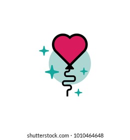 Valentines love icon vector. heart icon