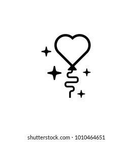 Valentines love icon vector. heart icon. Black color.