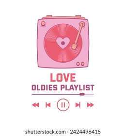 Valentine's Love Oldies Playlist Design svg