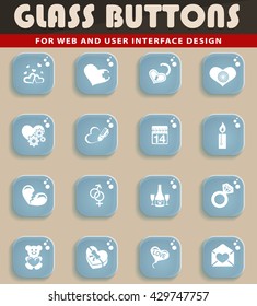 Valentines and Love simply symbols for web and user interface