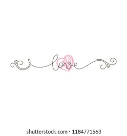 Valentine's Love text for prints, designs, cards, clothes and tattoo. Badge tag icon. Vector lettering inspirational quote, typography invitation banner.