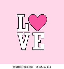 Valentine's love vector, Valentines Day background. Vector object element