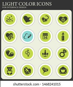 Valentines and Love vector icons for web and user interface design