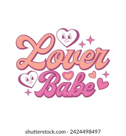 Valentine's Lover Babe Retro Design