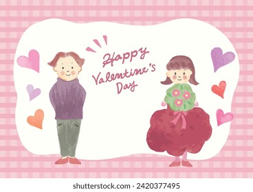 Valentine's lover illustration material for banner