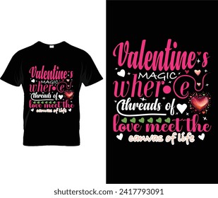 Valentine,s magic where there threads of love meet the canvas of life,