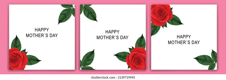 Valentine's and mother's day background. Vector illustration. background with red roses. Love sale banner or greeting card. social networks mother's day and valentine's day.