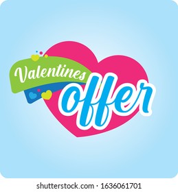 Valentines offer Logo for 14 February sales offer 