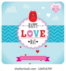 valentines owl card