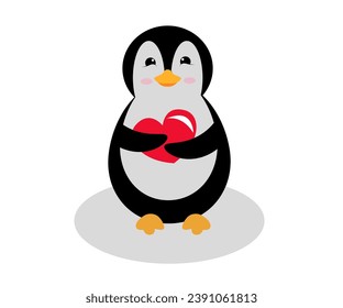 Diseño de vectores Penguin Clipart de Valentines