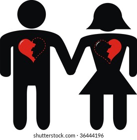 valentines pictogram in vector format easy to edit
