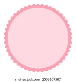 Valentines postage stamp circle shape