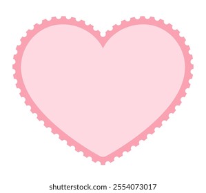 Valentines postage stamp heart shape